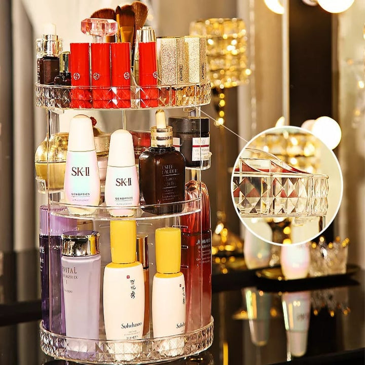Boîte à cosmétiques Stornfield à motif losanges rotatifs