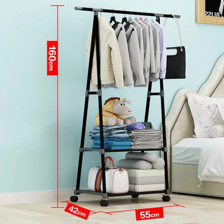 Metal Coat Jacket Hat Hanger Multifunction Stand Organizer Black Stornfield