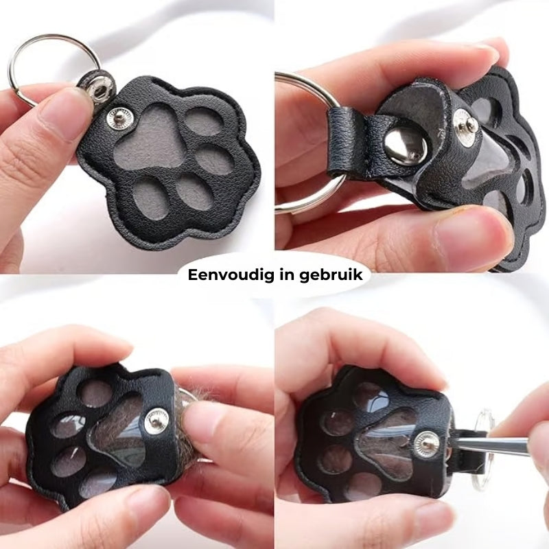 PawMemorie keychain – memorial pendant with paw print and inner compartment | Stornfield