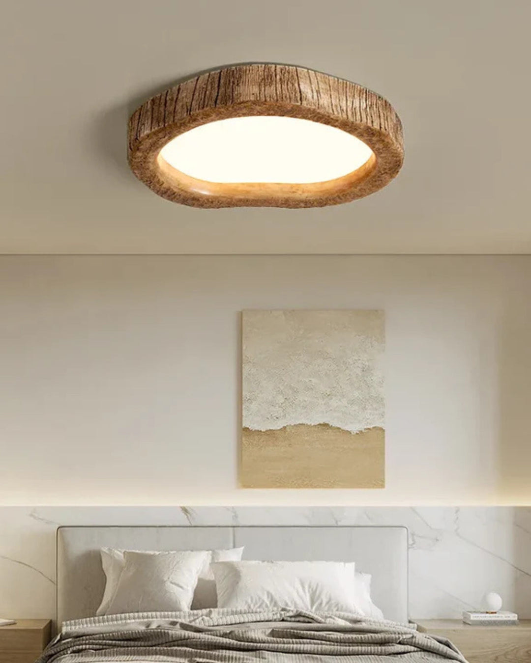 Stornfield | Minimalist Wooden Lamp in Japandi Style with Glow Effect