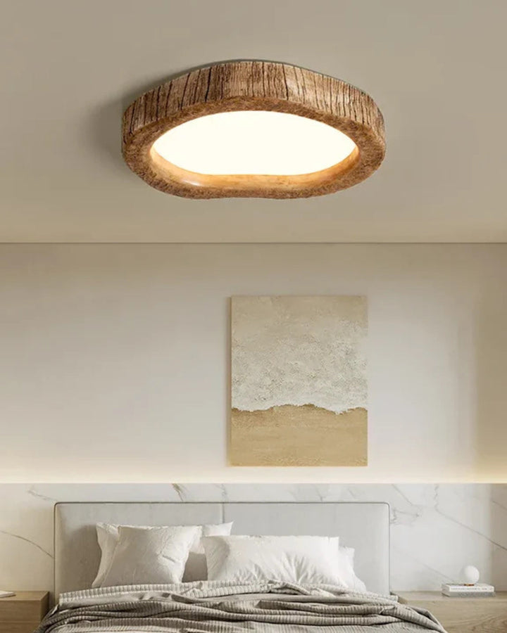 Stornfield | Minimalist Wooden Lamp in Japandi Style with Glow Effect