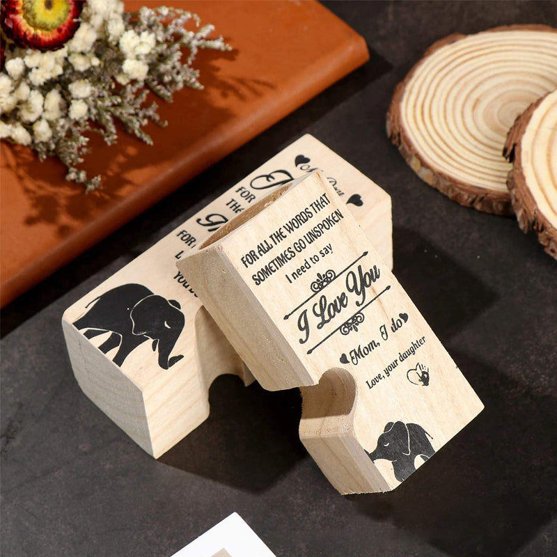 Smile A Lot More - Wooden Candle Holder with Candle Gift for Your Loved Ones | Stornfield