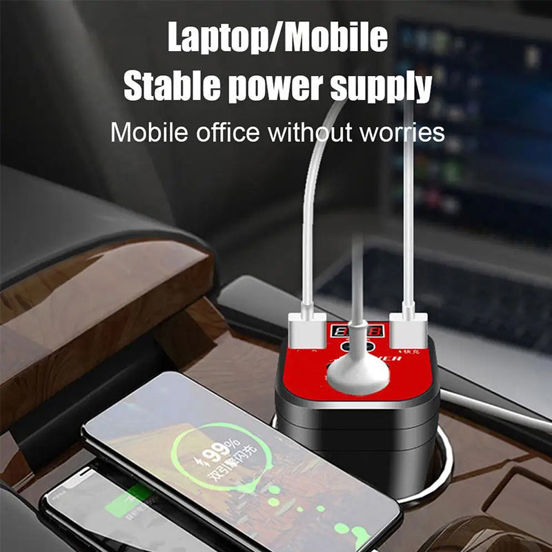 Auto-mounted cup type inverter converter QC charger | Stornfield
