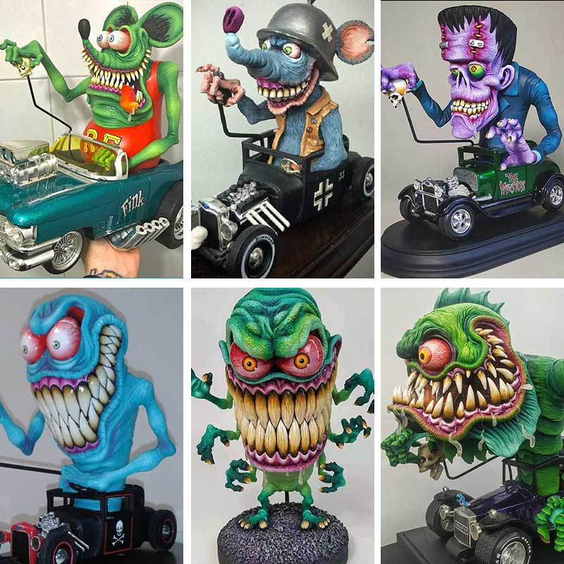 Angry Big Mouth Monster Statues | Stornfield