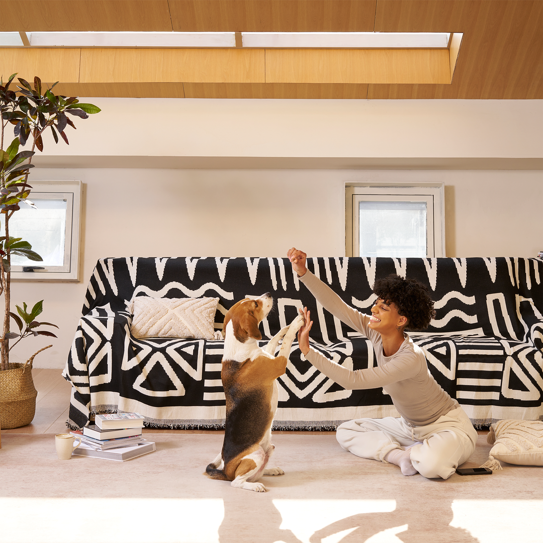 Geometric Boho Style Sofa Cover - Modern, Stylish & Durable Sofa Protection | Stornfield
