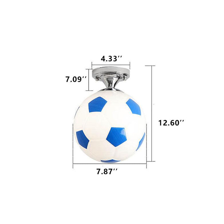 Stornfield | SportLume Creative Ceiling Light | Basketball & Football Design | Semi-Flush Mount | Glass Lamp
