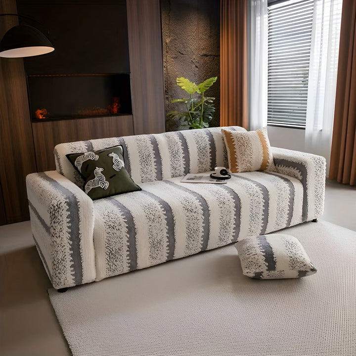 Plush sofa cover (2 pieces) – Soft, warm and decorative | Protects your sofa stylishly | Stornfield