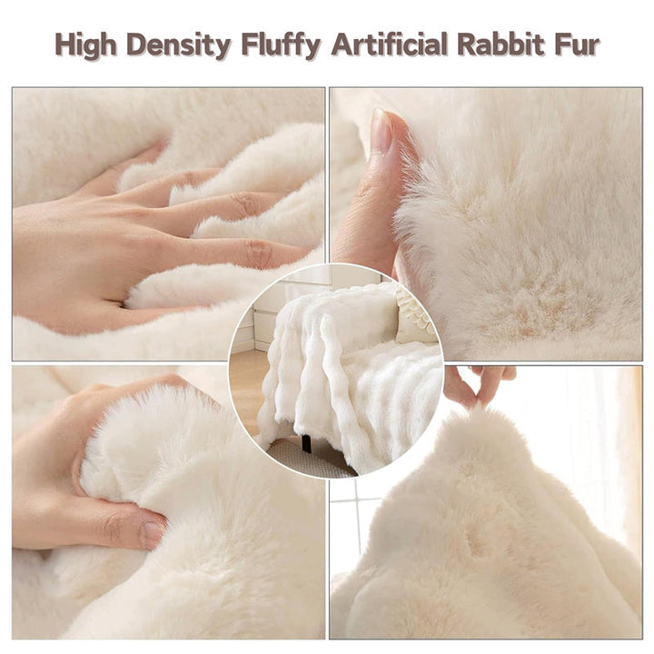 Premium Faux Fur Non-Slip Sofa Covers | Stornfield