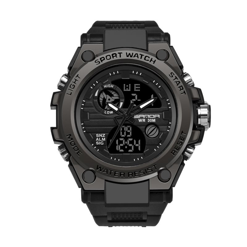 Stornfield | Men's Sporty Luminous Waterproof Multifunctional Dual Display Wristwatch