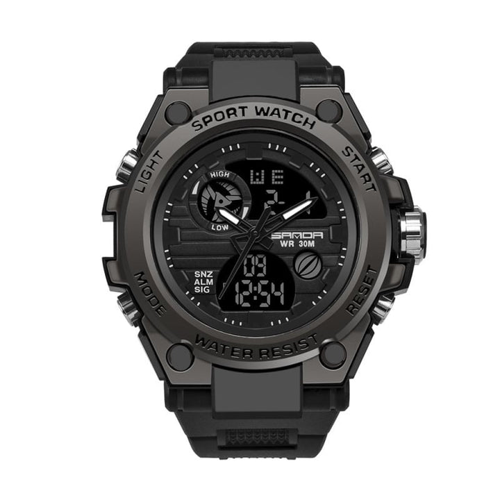 Stornfield | Men's Sporty Luminous Waterproof Multifunctional Dual Display Wristwatch