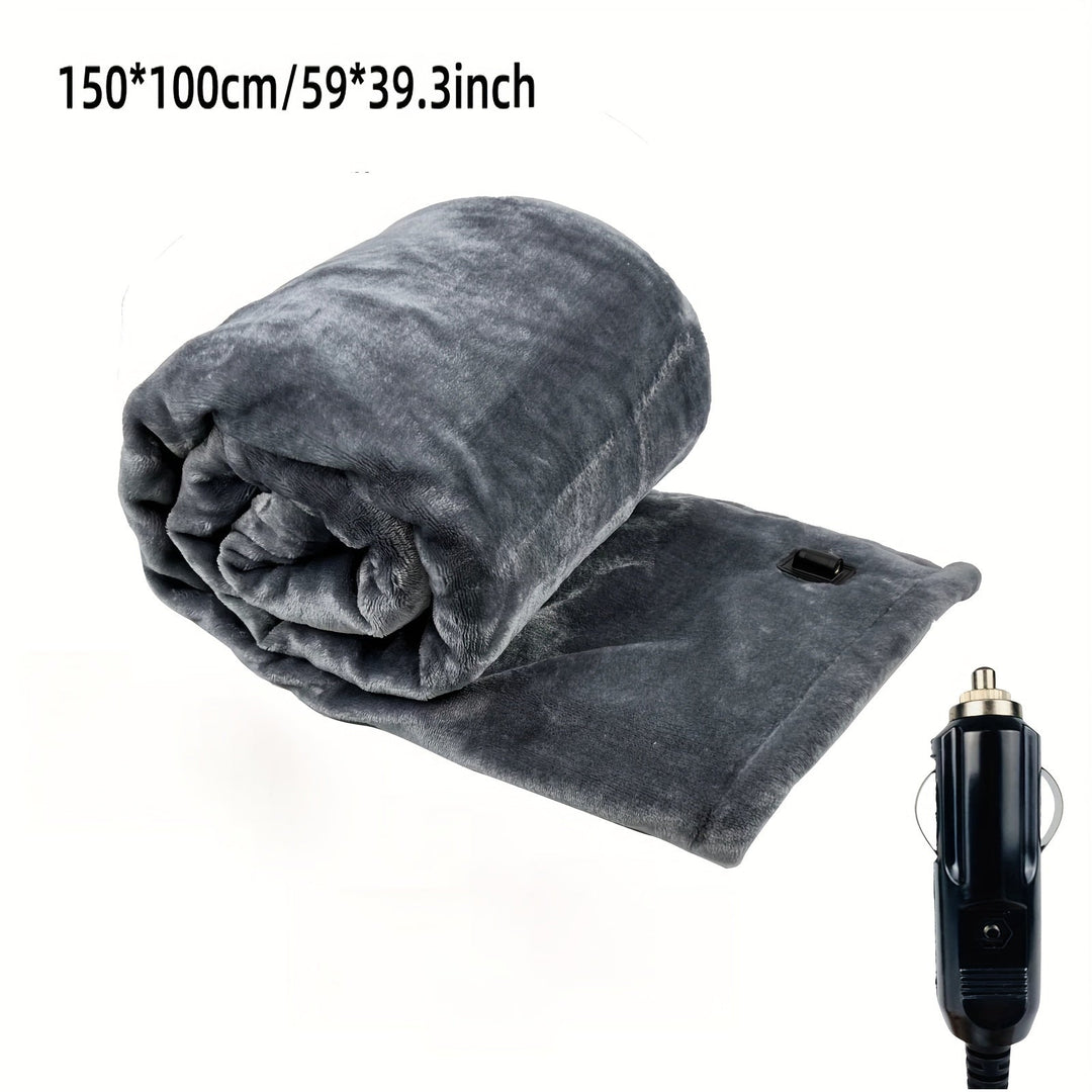 12V Heated Car Stornfieldanket - Soft Flannel Stornfieldanket with Overheat Protection for Car and Camping | Stornfield