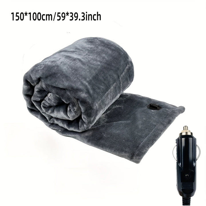 12V Heated Car Stornfieldanket - Soft Flannel Stornfieldanket with Overheat Protection for Car and Camping | Stornfield