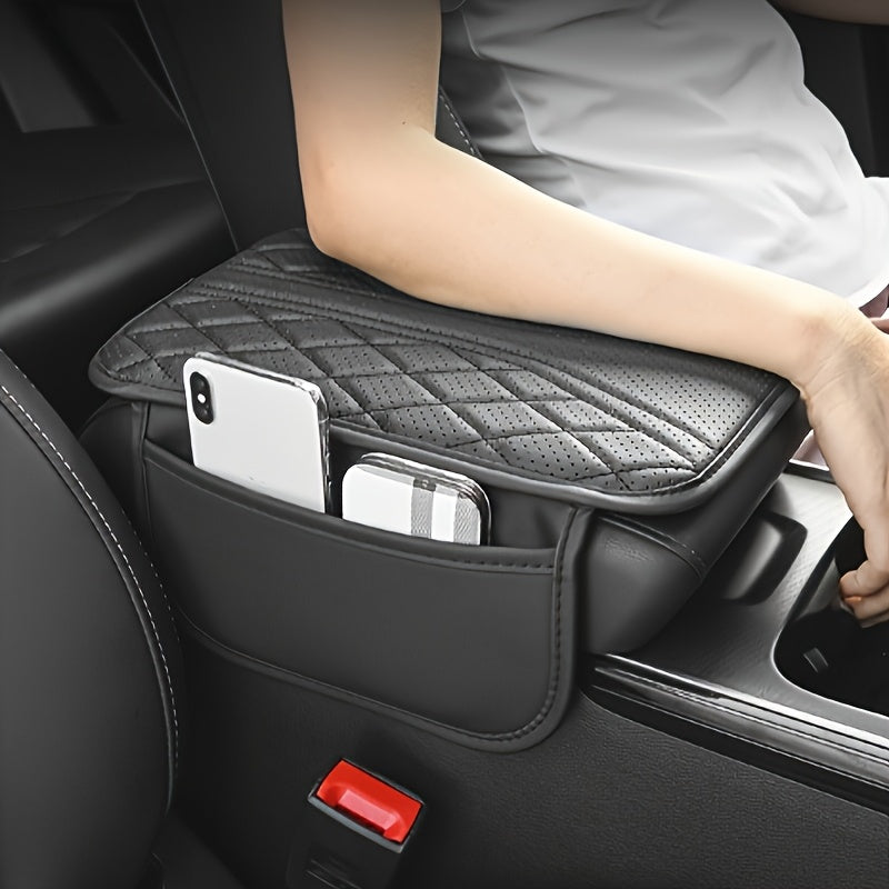 Car Armrest Organizer PU Leather with Pocket | Stornfield
