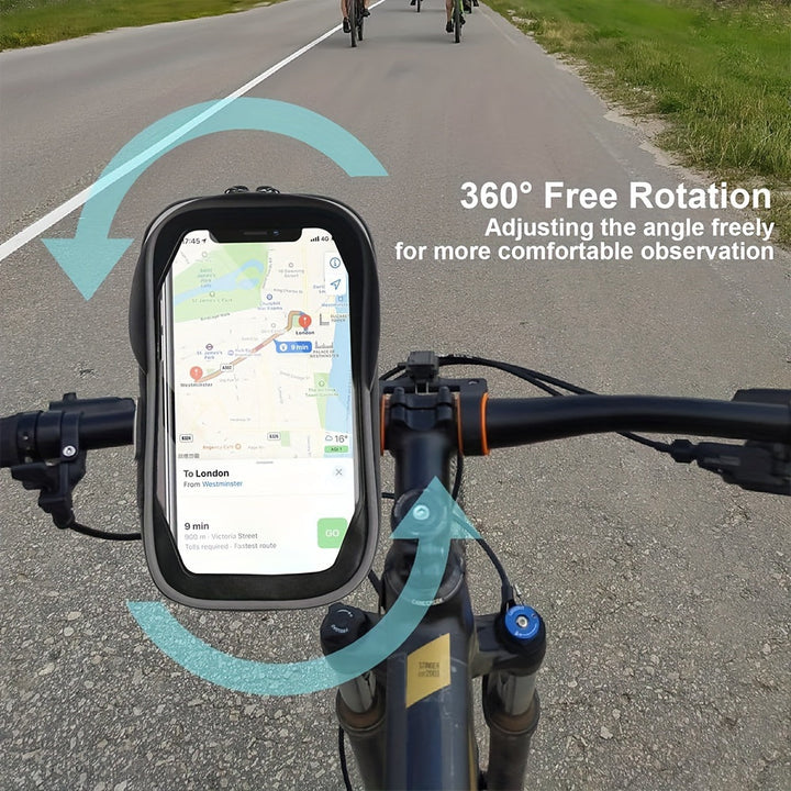 Waterproof Phone Holder for Bicycle and Motorcycle – 360° Rotatable and Suitable for 4.5–6.4 inch | Stornfield