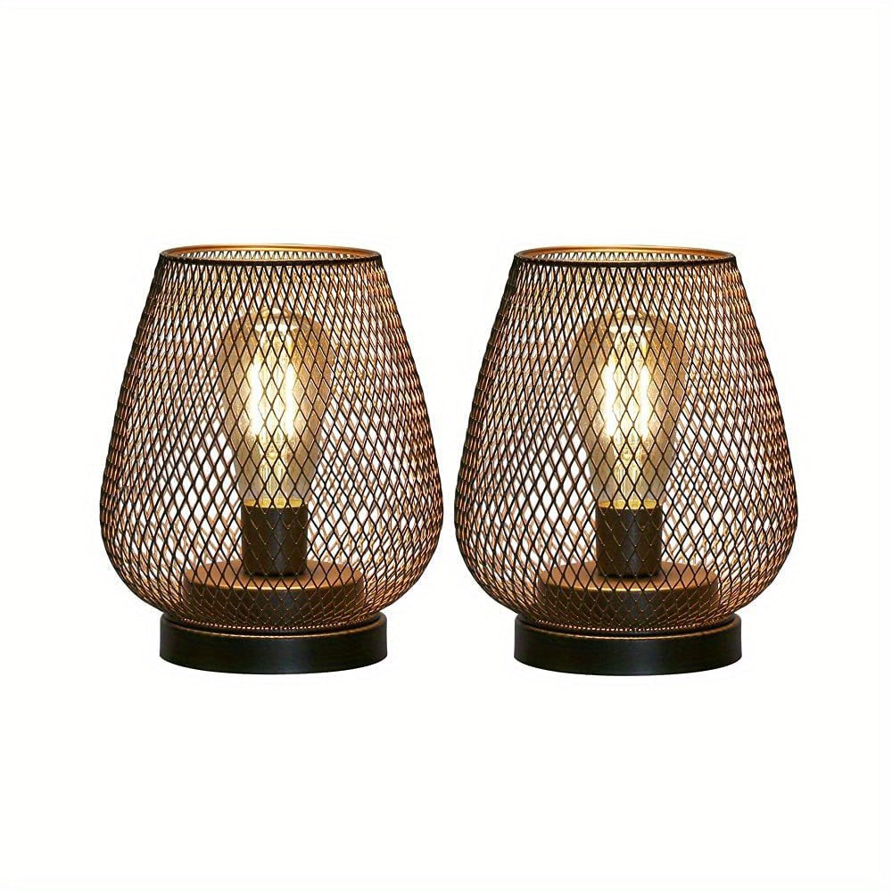 Stornfield | RusticMesh Table Lamp Set - Industrial Style & Atmospheric Lighting