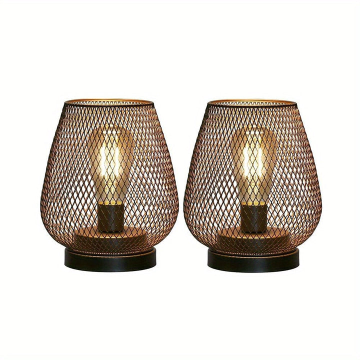 Stornfield | RusticMesh Table Lamp Set - Industrial Style & Atmospheric Lighting