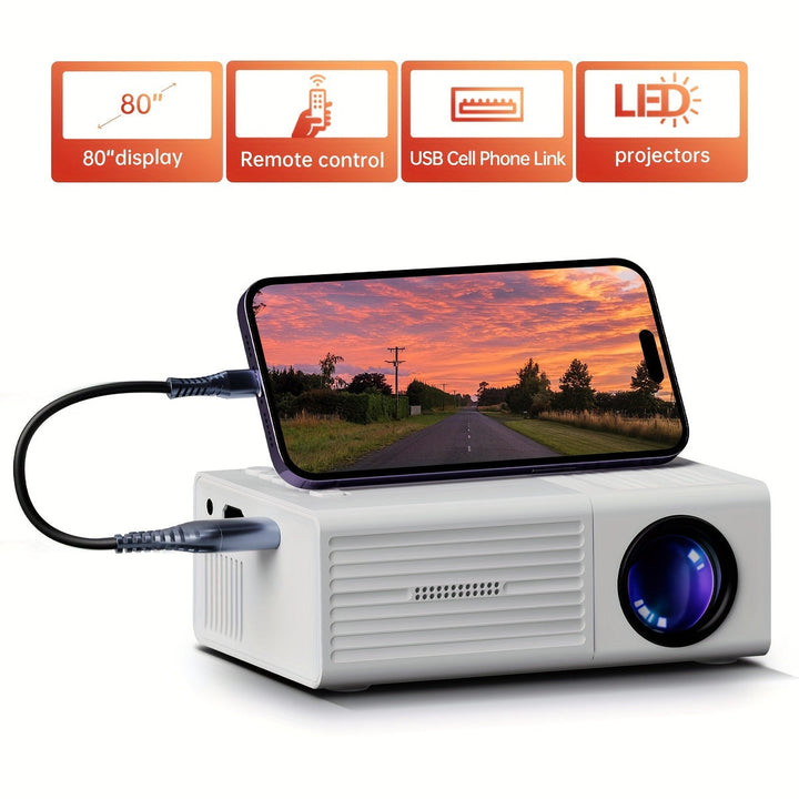 Stornfield | Ultra-Bright Mini Projector 3000 Lumen – Portable, HDTV & USB, Ideal for Home Cinema & Outdoors!