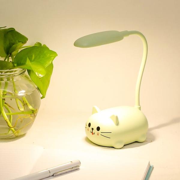 Stornfield | Mini Cat Cartoon LED Eye Protection Reading Lamp USB Rechargeable Desk Lamp