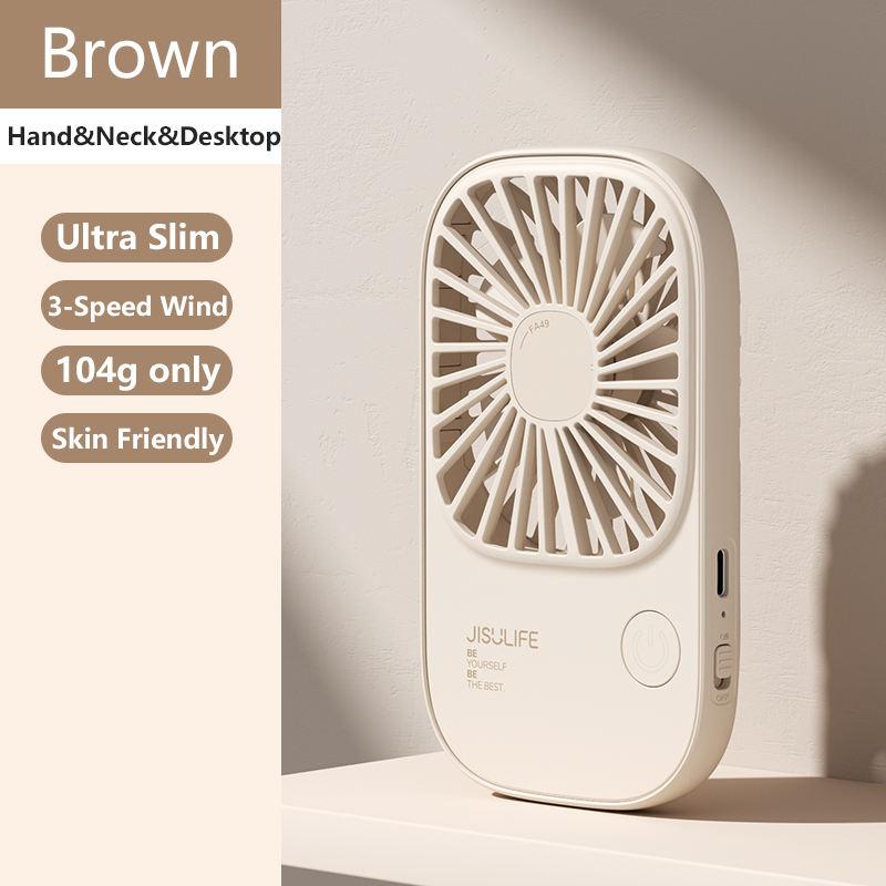Mini Handheld USB Rechargeable Fan with 3 Speeds, Portable Lash Fan & Desk Stand | Stornfield
