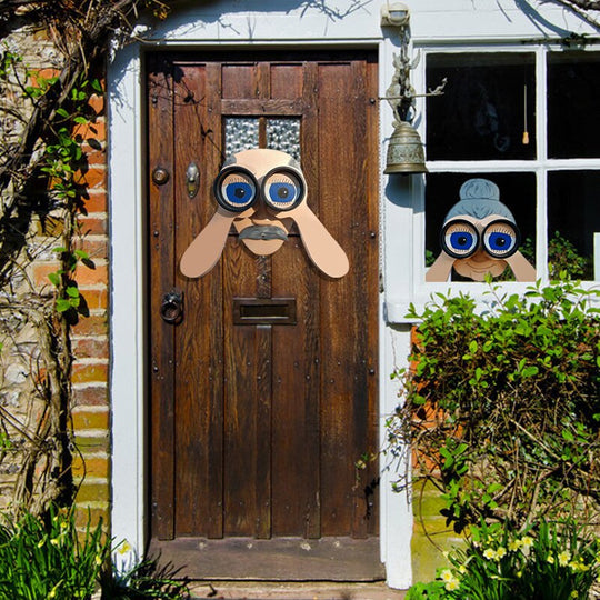 Stornfield | Fence Decoration Nosy Old Man and Lady Garden Yard Art