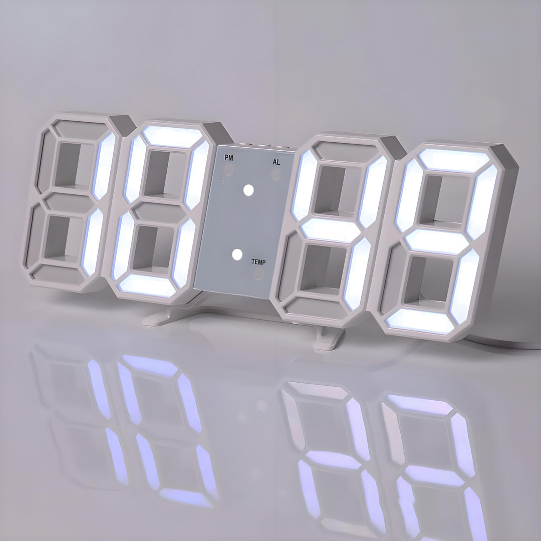 TimeSphere LED 3D Digital Clock with Calendar and Temp Display | Stornfield