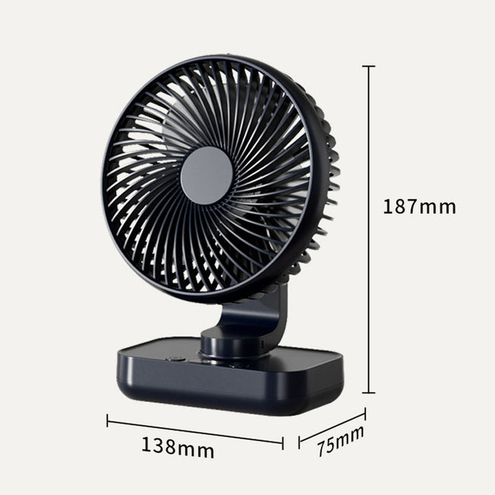 Portable Rechargeable USB Desk Fan with 4 Speeds | Stornfield