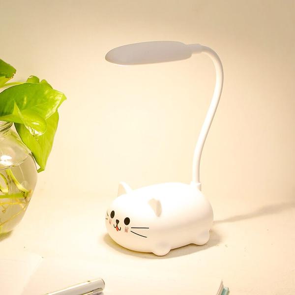 Stornfield | Mini Cat Cartoon LED Eye Protection Reading Lamp USB Rechargeable Desk Lamp