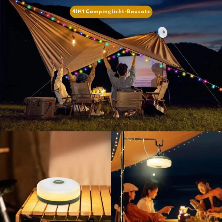 Camping lamp with 10m RGB light chain — Your magical light source for unforgettable outdoor experiences | Stornfield