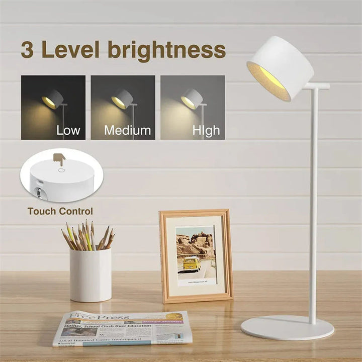 Touch-sensitive LED table lamp with magnetic base. | Stornfield