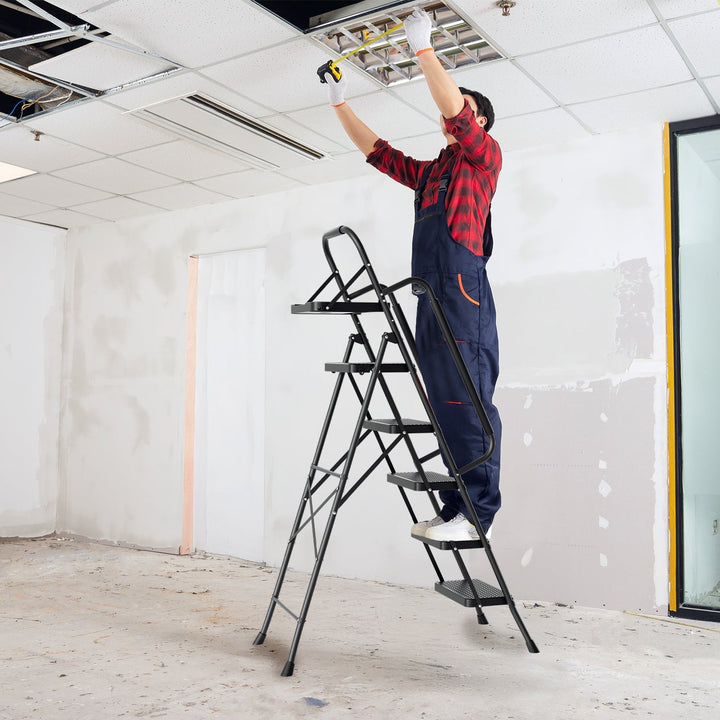 Folding Ladder 4 Steps/5 Steps with Removable Armrests | Stornfield