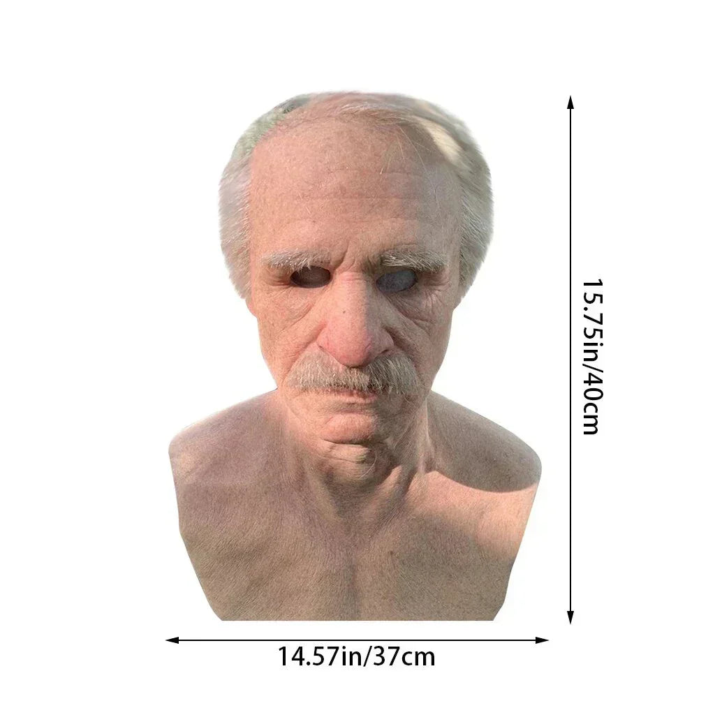 Creepy Old Man Mask – Realistic Latex Halloween Mask for Adults | Stornfield