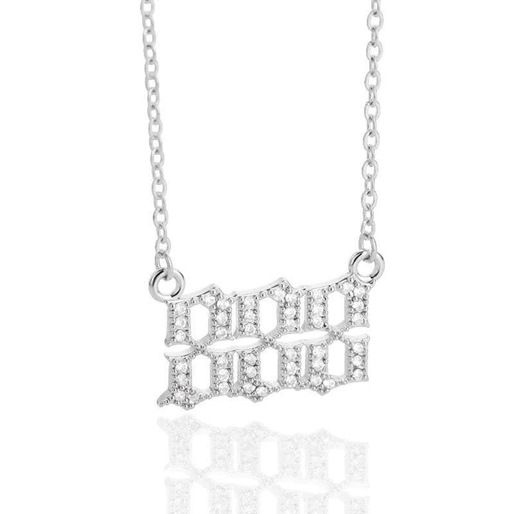 Stornfield | English Number Zircon Necklace – Seraphina