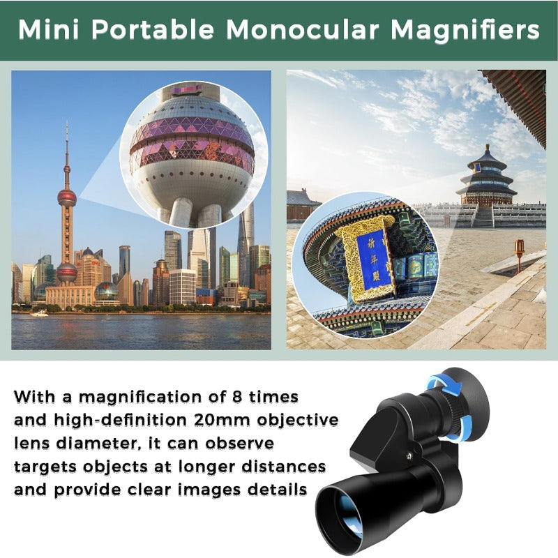 Compact 8x20 Pocket Monocular Stornfield