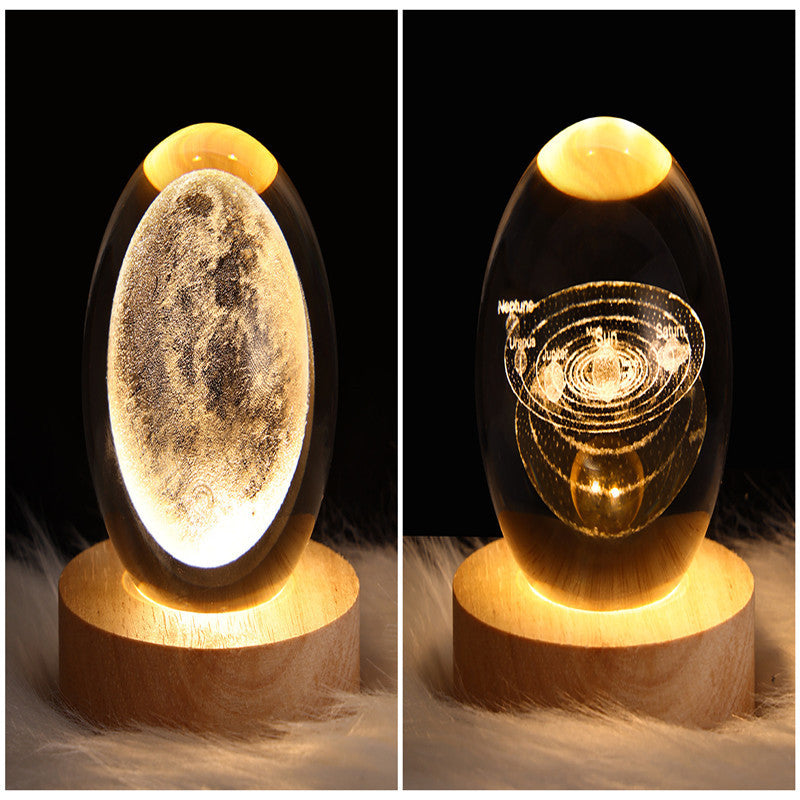 3D Galaxy Crystal Ball LED Night Light | Stornfield