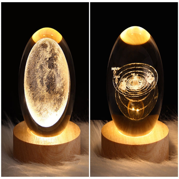 3D Galaxy Crystal Ball LED Night Light | Stornfield