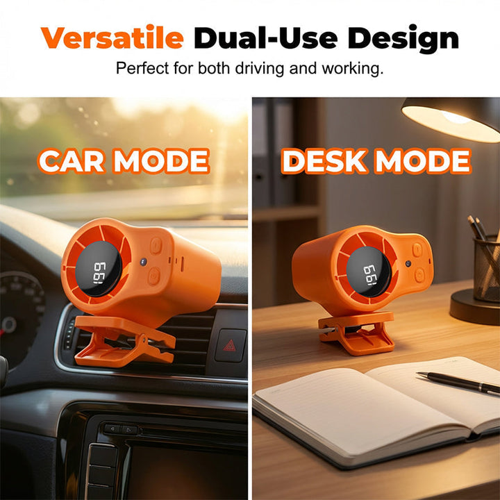 Mini fan with ventilation clip for car and desk | Stornfield