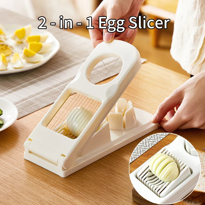 2-in-1 Egg Slicer Multifunction Stainless Steel Kitchen Tool for Slicing and Cutting | Stornfield