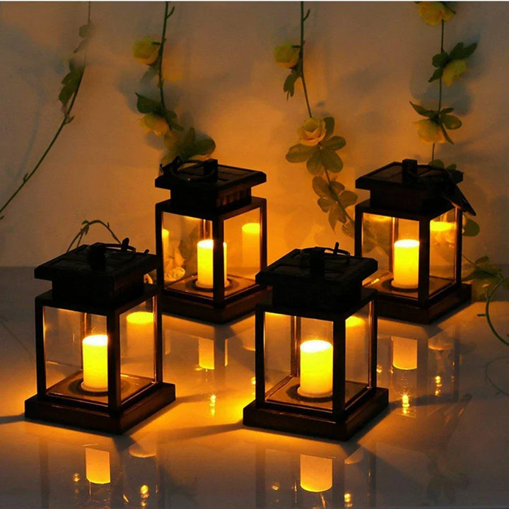Solar-powered LED candle lantern – Weatherproof outdoor lamp for garden and patio | Stornfield