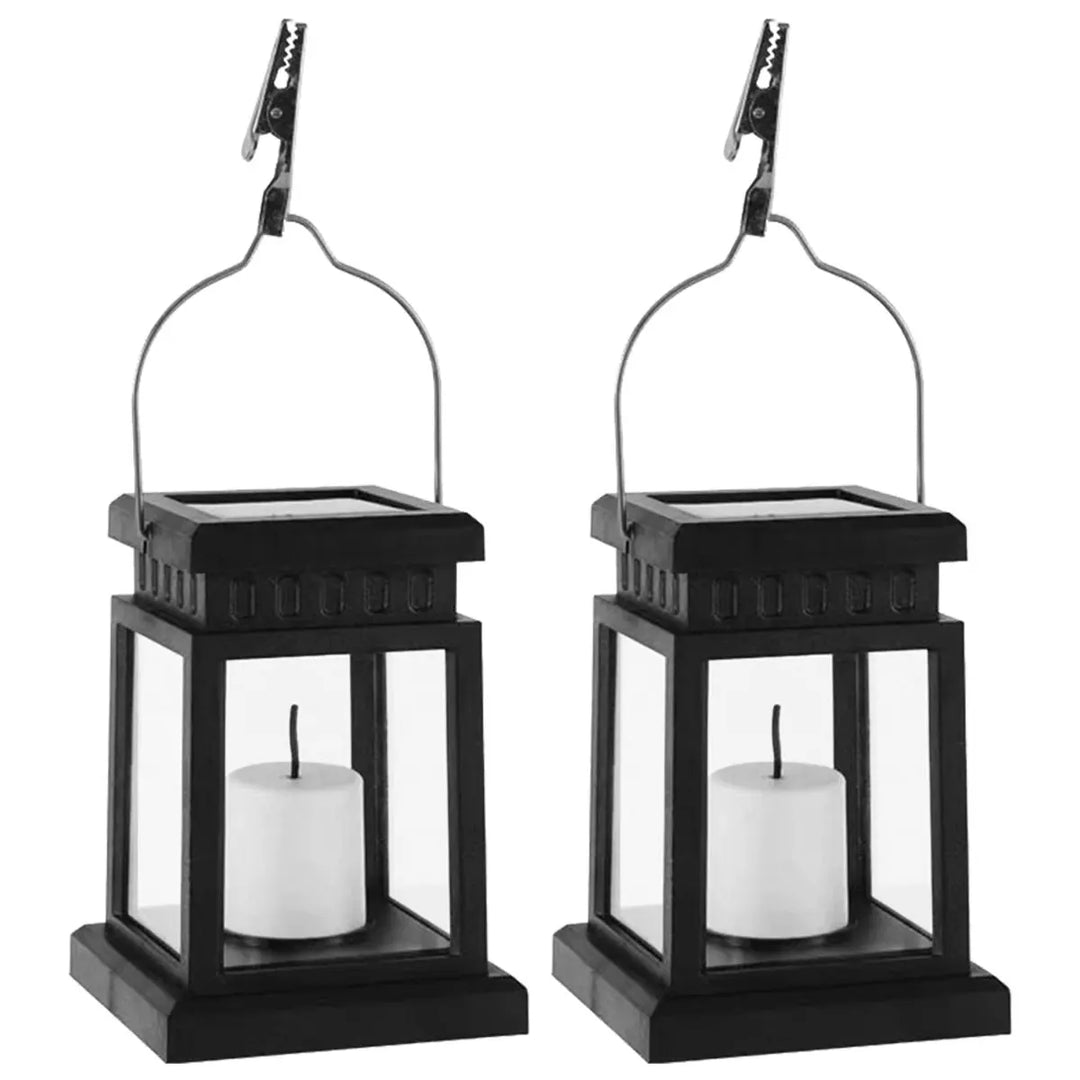 Solar-powered LED candle lantern – Weatherproof outdoor lamp for garden and patio | Stornfield