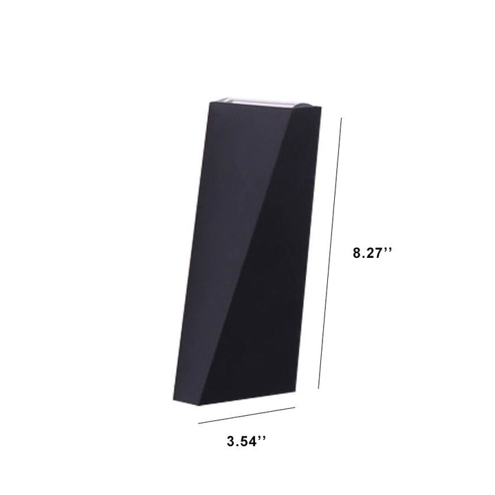 Simple Trapezoidal Outdoor Waterproof LED 2-Light Wall Sconce Lamp | Stornfield