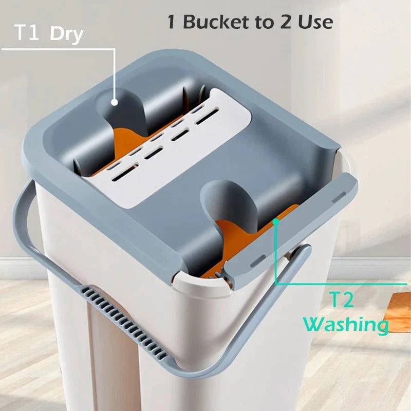Spin Mop Bucket With Reusable Mop Pads Stornfield