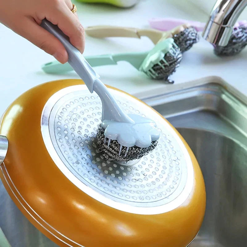 Brosse métallique à boule avec long manche Stornfield