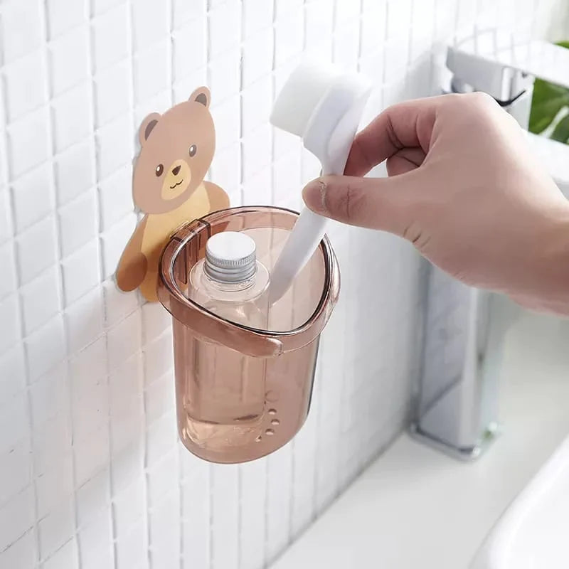 Bear Toothbrush Holder Cup Wall Mounted Stornfield