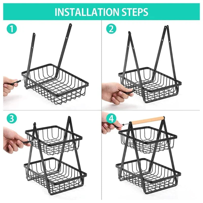 2-TIER METAL FRUIT BASKET Stornfield