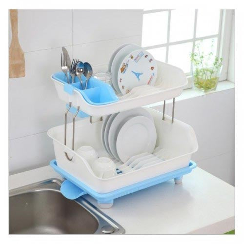 2-Tier Dish Drying Storage Drain Rack Stornfield