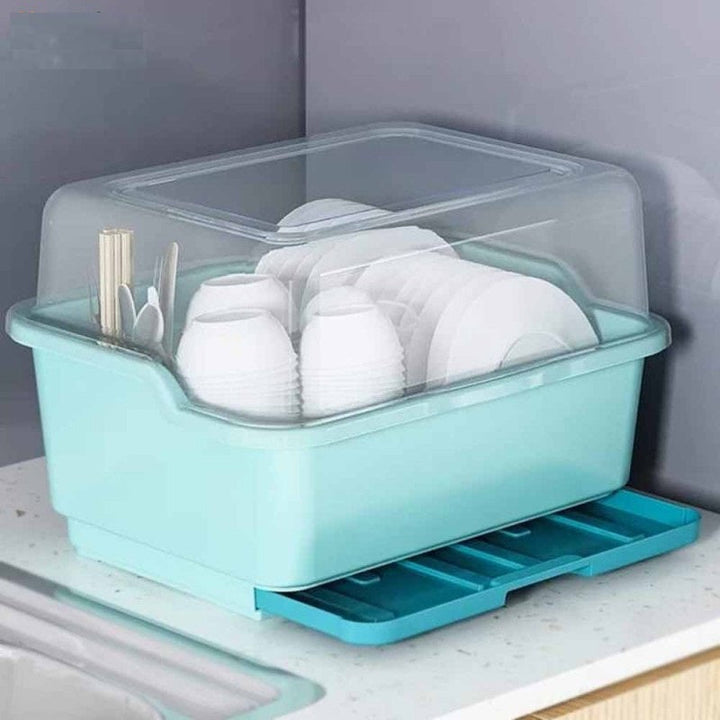 Dish Rack Covered With Drainage Tray Stornfield