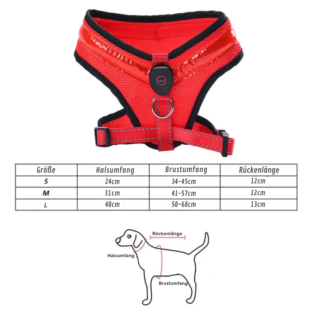 LED Dog Harness USB Rechargeable & Adjustable Stornfield