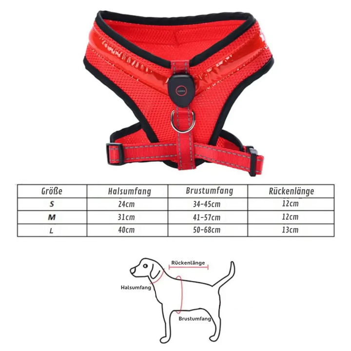 LED Dog Harness USB Rechargeable & Adjustable Stornfield