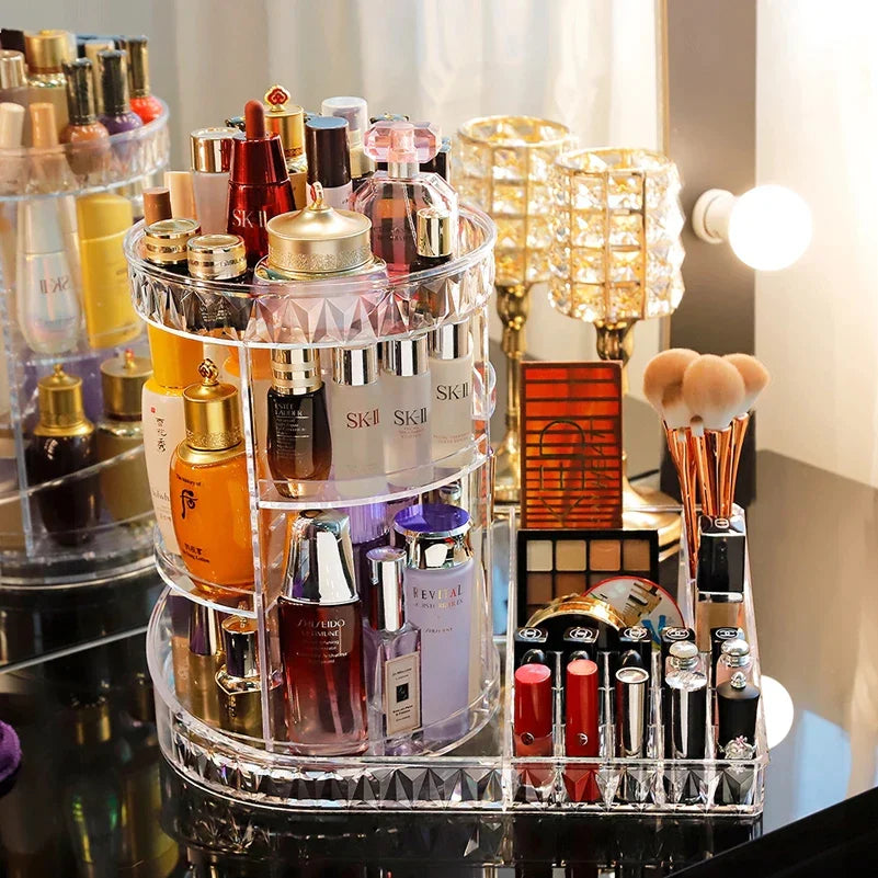 360 Rotating Makeup Beauty Organizer Stornfield