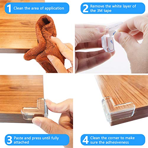 4 Pcs Silicone Table Corner Edge Protector Covers Stornfield